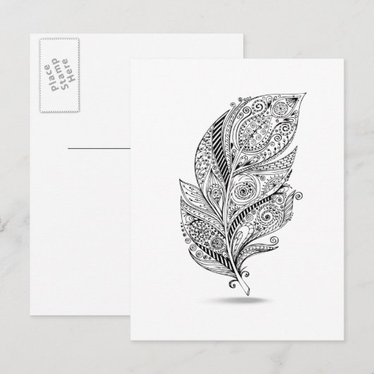 Geïnspireerde tribale doether briefkaart (Voorkant / Achterkant)