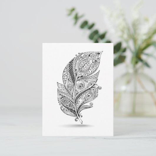 Geïnspireerde tribale doether briefkaart (Staand voorkant)