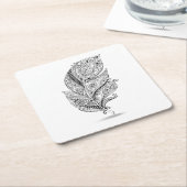 Geïnspireerde tribale doether kartonnen onderzetters (Schuin)