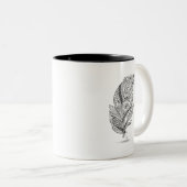 Geïnspireerde tribale doether tweekleurige koffiemok (Voorkant rechts)