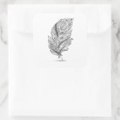 Geïnspireerde tribale doether vierkante sticker (Tas)