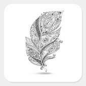 Geïnspireerde tribale doether vierkante sticker (Voorkant)