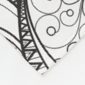 Geïnspireerde tribale illustratie fleece deken (Hoek)