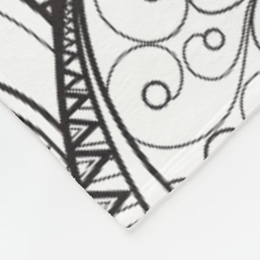 Geïnspireerde tribale illustratie fleece deken (Hoek)