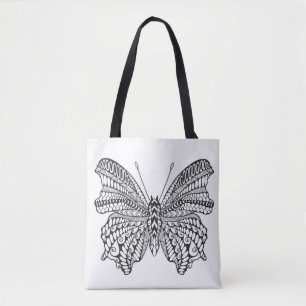 Geïnspireerde tropische vlinder 2 tote bag