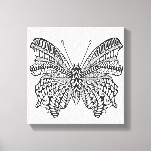Geïnspireerde tropische vlinder 6 canvas afdruk (Voorkant)
