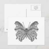 Geïnspireerde tropische vlinder briefkaart (Voorkant / Achterkant)