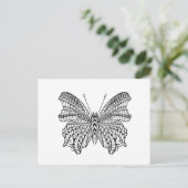 Geïnspireerde tropische vlinder briefkaart (Staand voorkant)