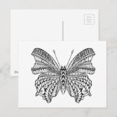 Geïnspireerde tropische vlinder briefkaart (Voorkant / Achterkant)