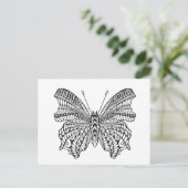 Geïnspireerde tropische vlinder briefkaart (Staand voorkant)