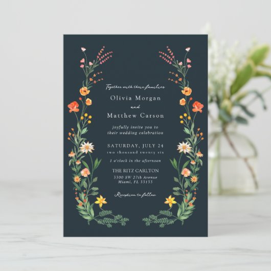  geïnspireerde tuin bruiloft kaart