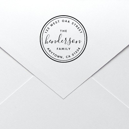  geïnspireerde typografie rond  zelfinktende stempel