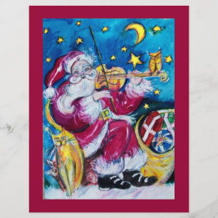 GEÏNSPIREERDE VIOLIST SANTA Kerstmis Flyer