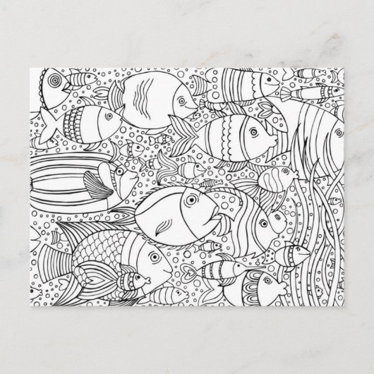 Geïnspireerde visschool briefkaart (Voorkant)