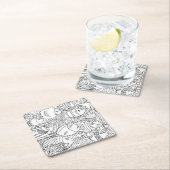 Geïnspireerde visschool kartonnen onderzetters (Insitu)