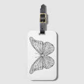 Geïnspireerde vlinder bagagelabel (Voorkant (verticaal))
