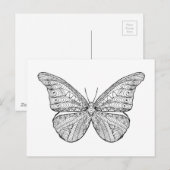 Geïnspireerde vlinder briefkaart (Voorkant / Achterkant)