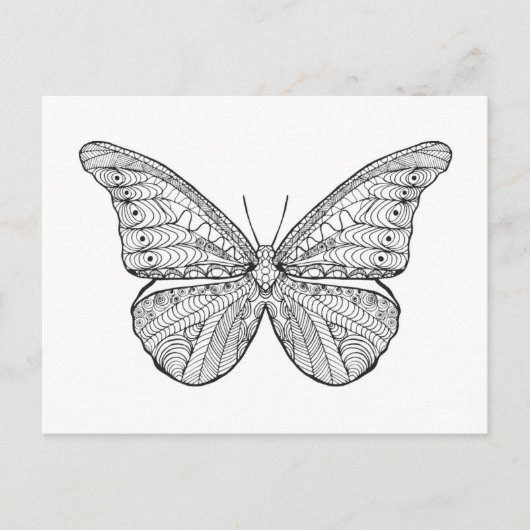 Geïnspireerde vlinder briefkaart (Voorkant)
