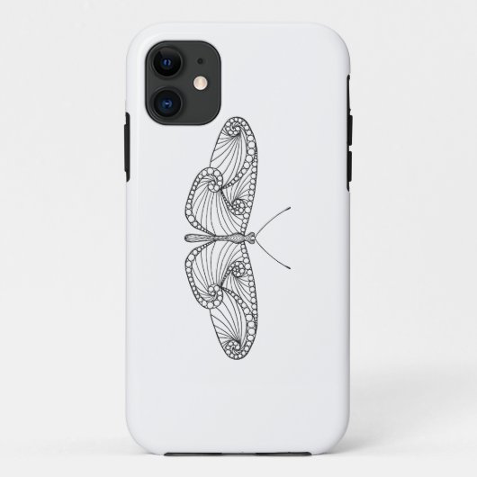 Geïnspireerde vlinderkunst Case-Mate iPhone case (Achterkant)