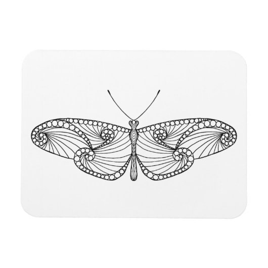 Geïnspireerde vlinderkunst magneet (Horizontaal)