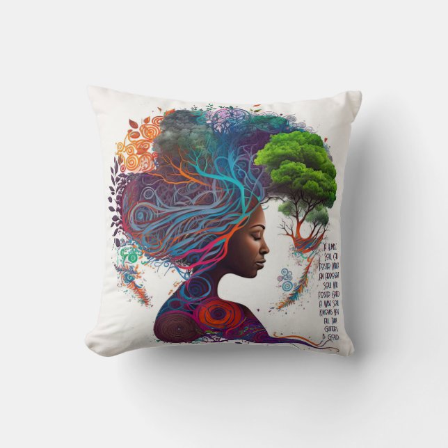 Geïnspireerde vrouw Glitters & Gold Sierkussen (Voorkant)