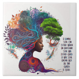 Geïnspireerde Vrouw Glitters & Gouden Keramische T Tegeltje