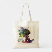 Geïnspireerde vrouw omarmt Canvas tas (Achterkant)