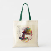 Geïnspireerde Vrouw Open Hart Boodschappentas Tote Bag (Achterkant)