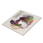 Geïnspireerde Vrouw Open Hart Keramische Tegel Tegeltje (Zijkant)