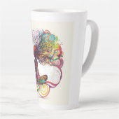 Geïnspireerde vrouw Open Heart Latte Mok (Rechterhoek)