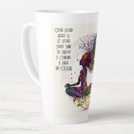 Geïnspireerde vrouw Open Heart Latte Mok