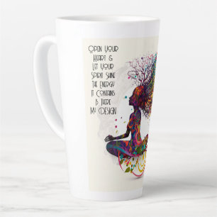 Geïnspireerde vrouw Open Heart Latte Mok