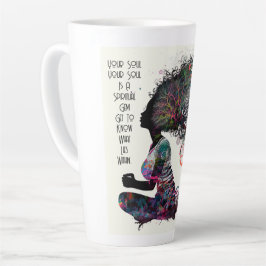 Geïnspireerde vrouw Spiritueel Gem Latte Mok