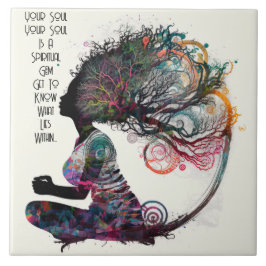 Geïnspireerde Vrouw Spirituele Gem Keramische Tege Tegeltje