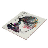 Geïnspireerde Vrouw Spirituele Gem Keramische Tege Tegeltje (Zijkant)