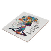 Geïnspireerde Vrouw Syncopatie Keramische Tegel Tegeltje (Zijkant)