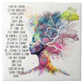 Geïnspireerde Vrouw Voorouder Gedicht Keramische T Tegeltje (Voorkant)