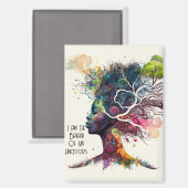 Geïnspireerde Vrouw Voorouders Magneet (Voorkant / Achterkant)