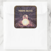  geïnspireerde waarzegster vierkante sticker (Tas)