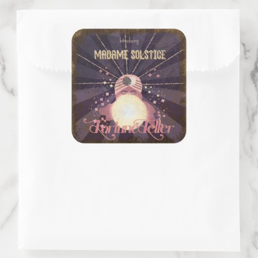  geïnspireerde waarzegster vierkante sticker (Tas)