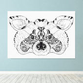 Geïnspireerde wasbeer 6 canvas afdruk (Insitu (Houten vloer))