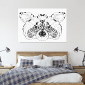 Geïnspireerde wasbeer 6 canvas afdruk (Insitu (Slaapkamer))