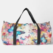  geïnspireerde Waterverf Bloemen & Vlinders Plunjezak (Voorkant)