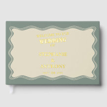  geïnspireerde Wavy Border op Sage Green Wedding