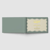  geïnspireerde Wavy Border op Sage Green Wedding Gastenboek (Volledig)