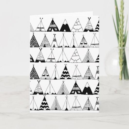 Geïnspireerde Wigwam Kaart (Voorkant)