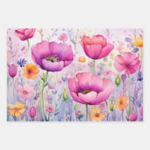 geïnspireerde wilde bloemen inpakpapier vel (Voorkant 3)