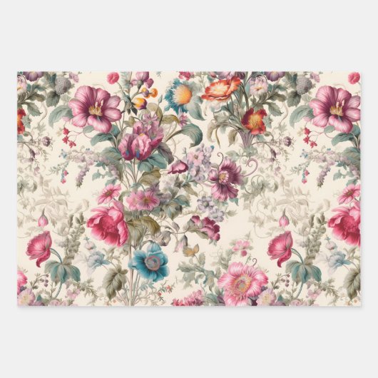  geïnspireerde wilde bloemen inpakpapier vel (Voorkant)