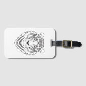 Geïnspireerde witte tijger bagagelabel (Voorkant (horizontaal))