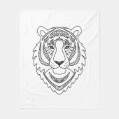 Geïnspireerde witte tijger fleece deken (Voorkant)